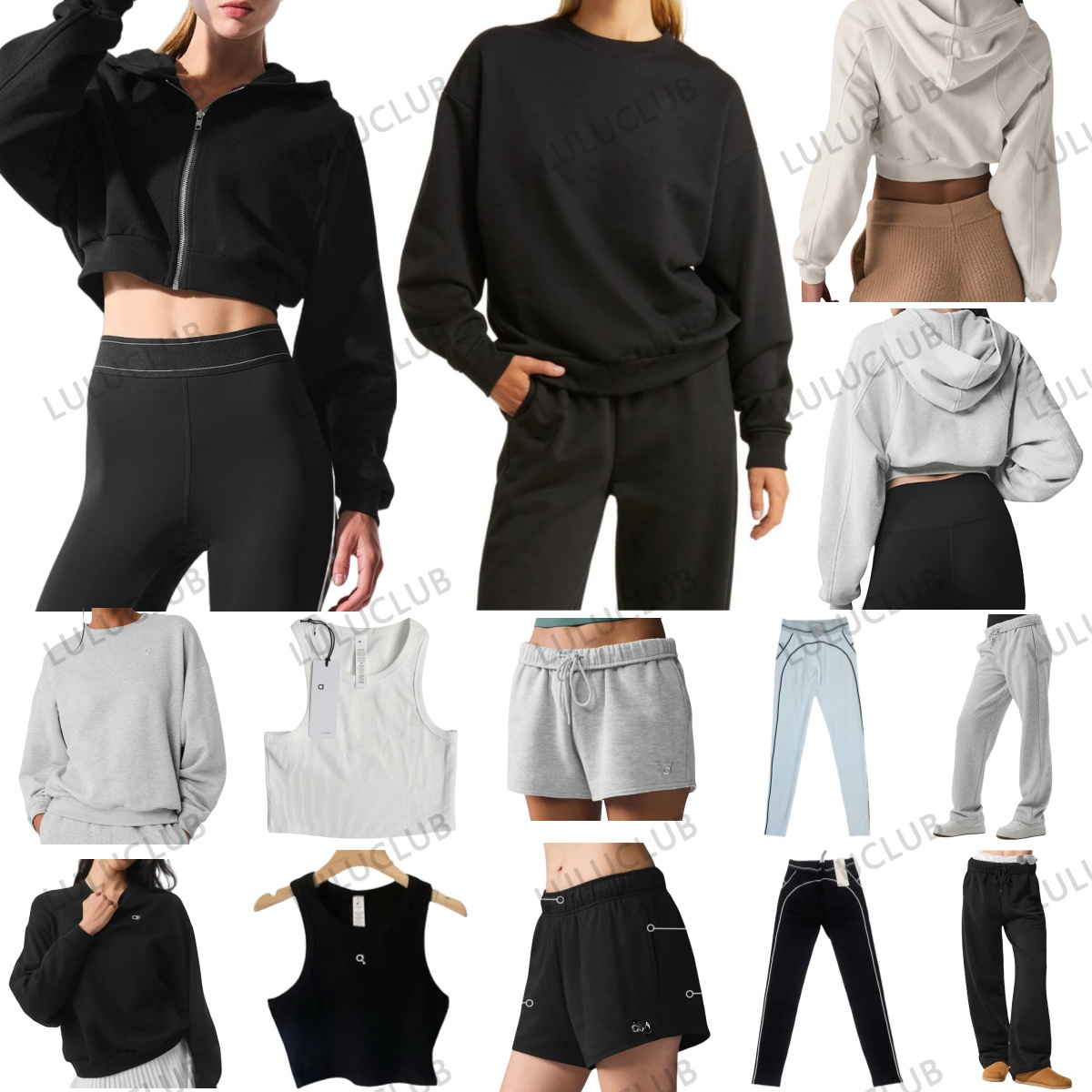 2025 New Yoga Sports Sets Cropped Hoodie Pullover+Pants Fiess Comfortable Clothes Gym Suits Summer Running Sexy Breathable Quality women clothes sets