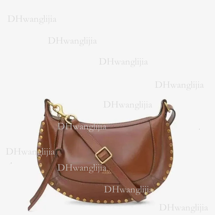 DHGM Classic Half-Moon Shape Gold designer bag Studded Handbag Shoulder Bag with Box