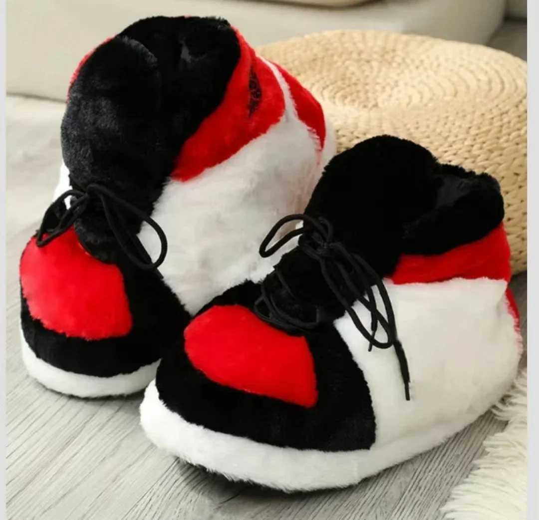 Cute Cartoon Warm He Plush Shoes for Men/Women Winter Cotton Cute Shoes for Women Foam Sneakers Bread Fat Slippers Size Y250818