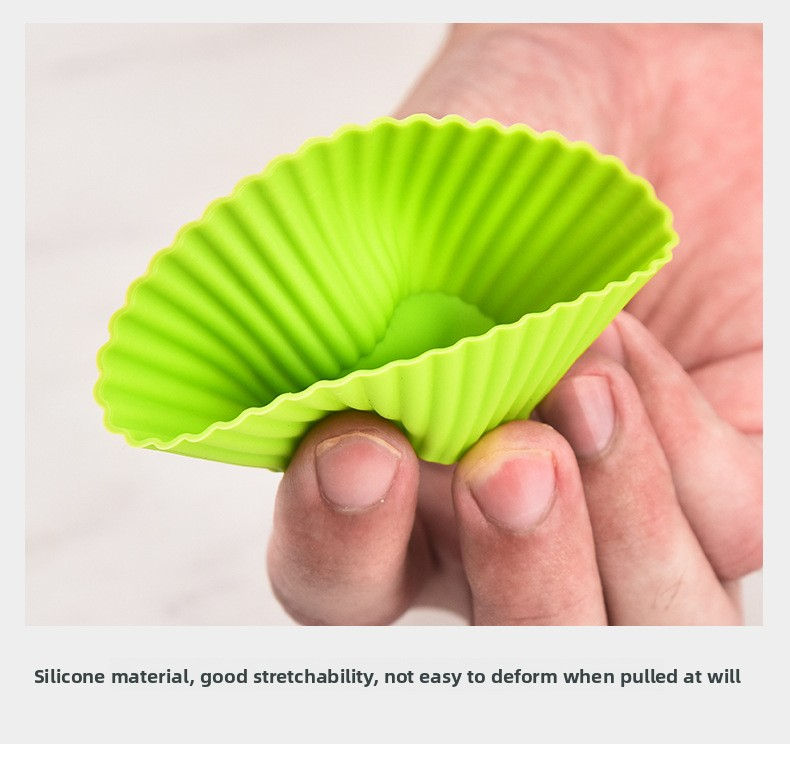 Silicone Cake Cup Mold - Heat Resistant Round Muffin Cake Tin for Mini Cakes & Pudding 7cm DIY Baking Tools