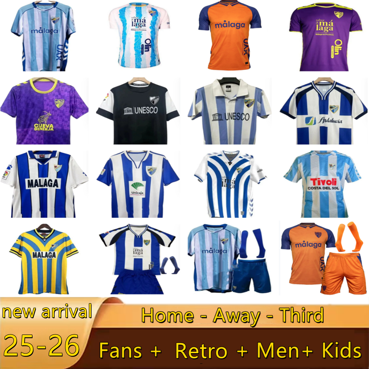 S-4XL 25 26 MALAGA CF Deportivo La Coruna 25TH MALAGUISTA ANTONITO anniversary soccer jersey Kids Kit remake RETRO C. DIONI CASTEL D.LARRUBIA Football Shirts Men