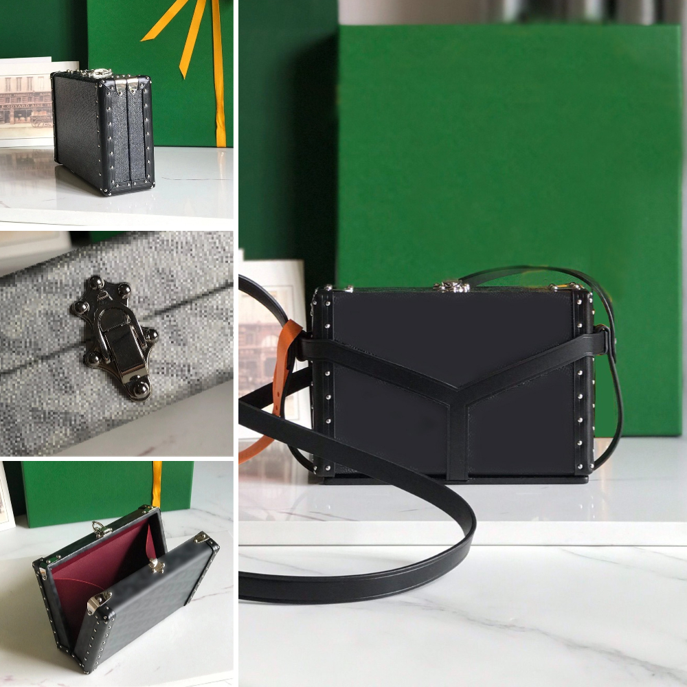 Luxury Bag Designer men Bag Luxury Leather Rivet Shoulder Underarm box Ultra High Womens Fashion Box Chain Wallet Mobile phone bag makeup
