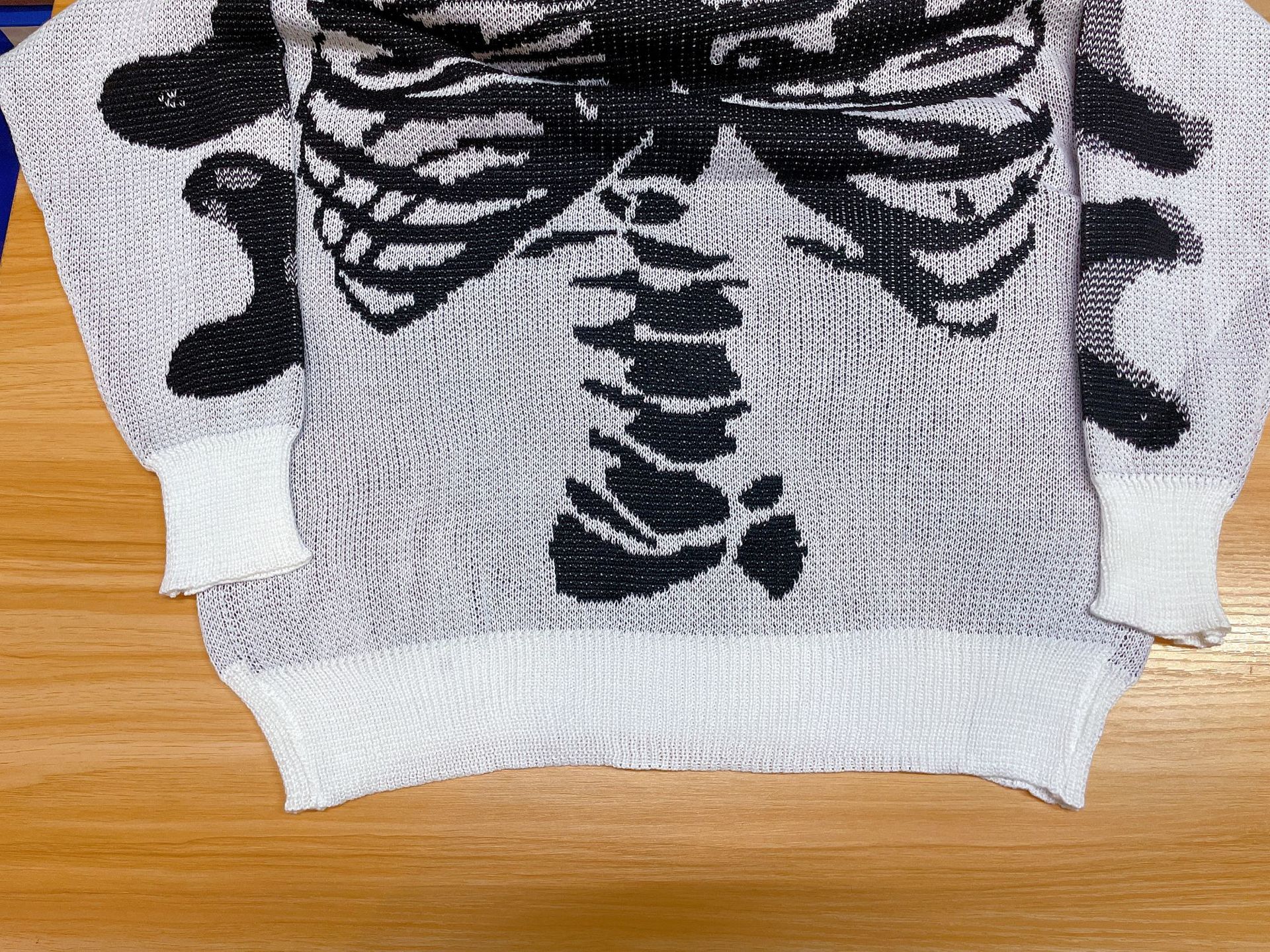 Men's Hoodies Autumn Winter Harajuku Vintage Cartoon Anime Print Knit Oversized Men Sweater Aesthetic Gothic Punk Streetweat Ugly