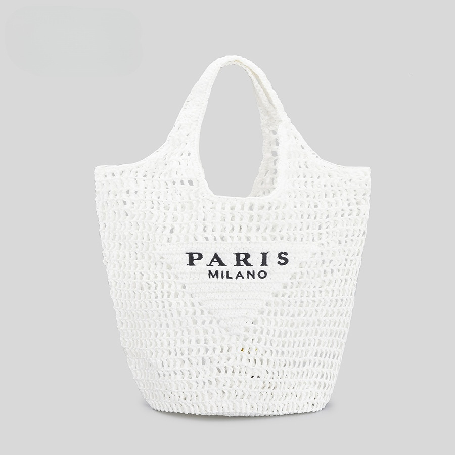 Urban Minimalist Women's Handbag With Free Shipping Designer Luxury Embroidered Letter Mesh Bag Fashion Hollowed Out Handmade Woven Bag Casual Be