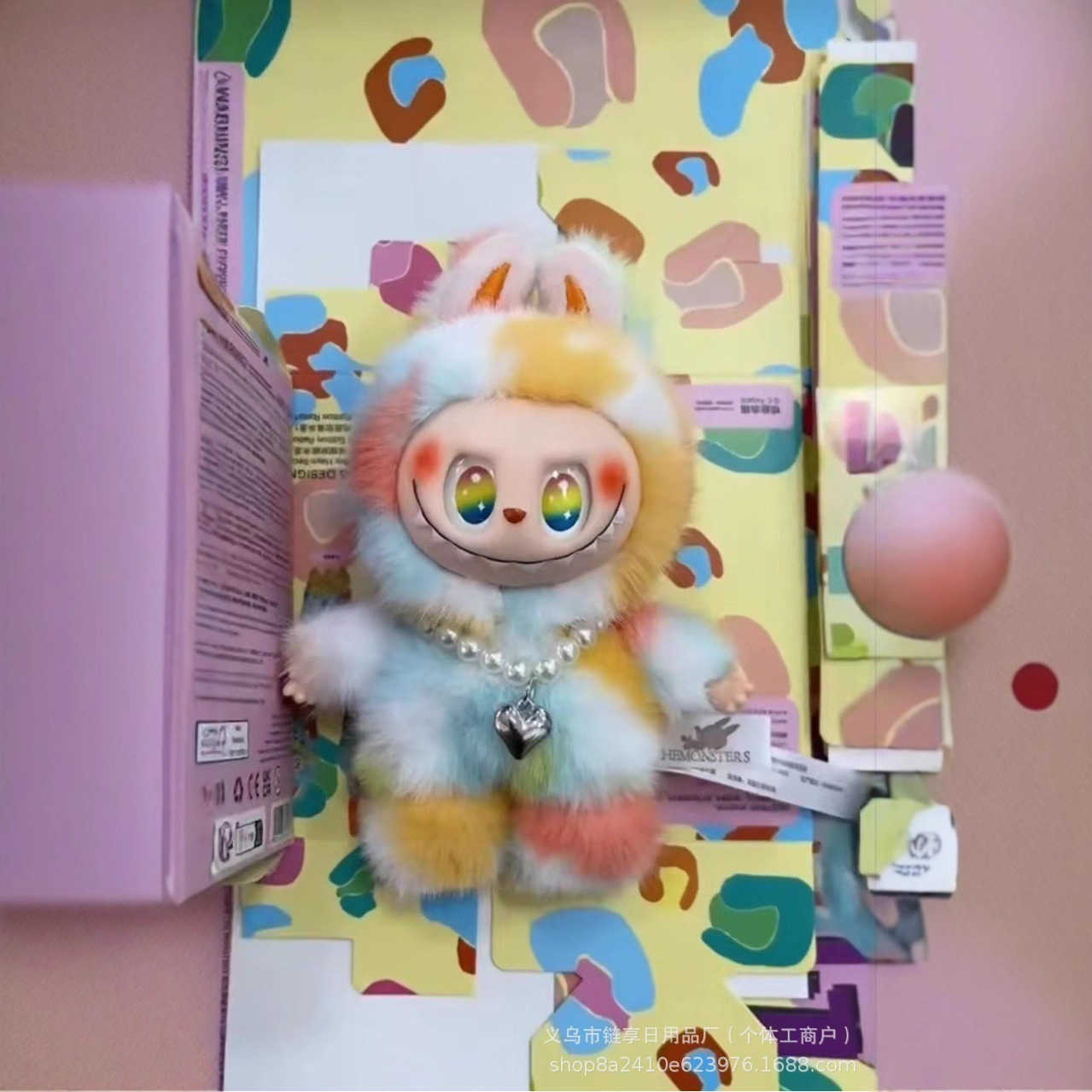 Labubu 5th generation; high energy in front; macaron soft plastic face collectible toy. L250818
