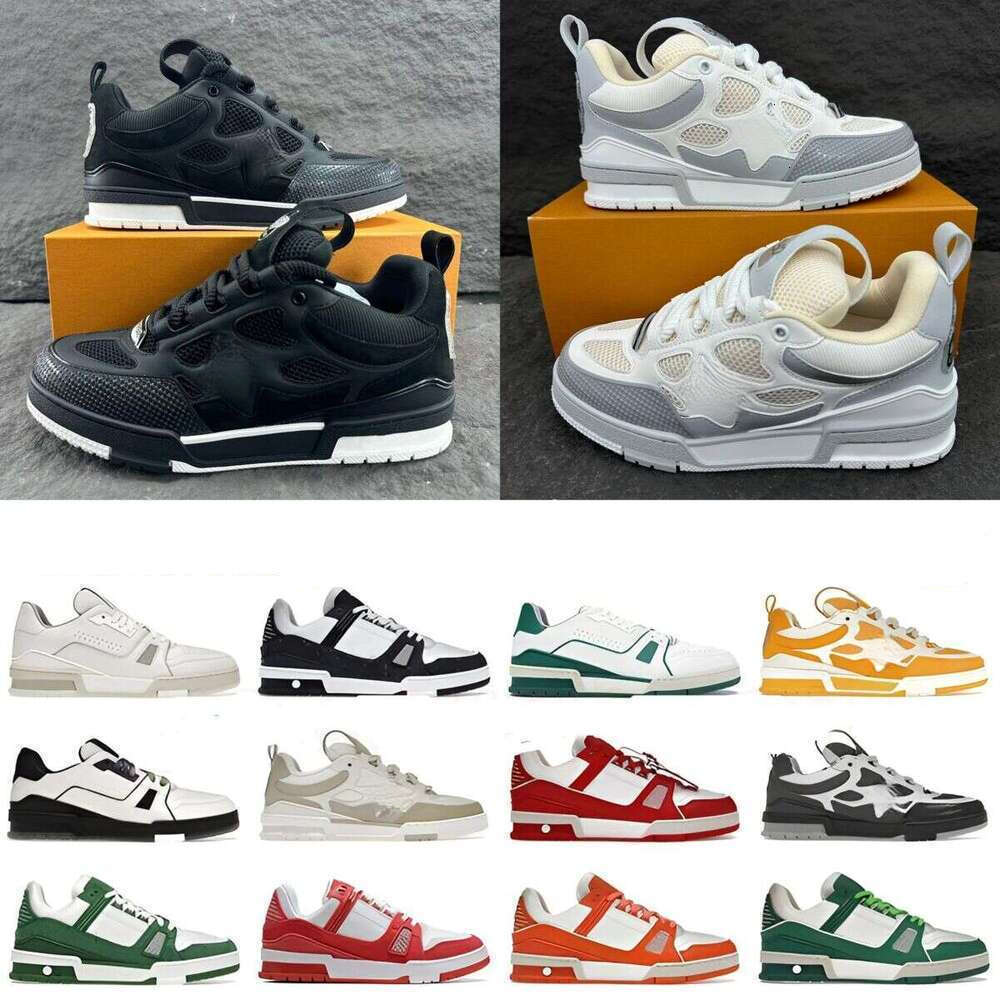 Skate Original packaging box designer skates louvi sneakers mens trainers sneaker casual runner shoe outdoor ly leather flower skates shoes women fashion men