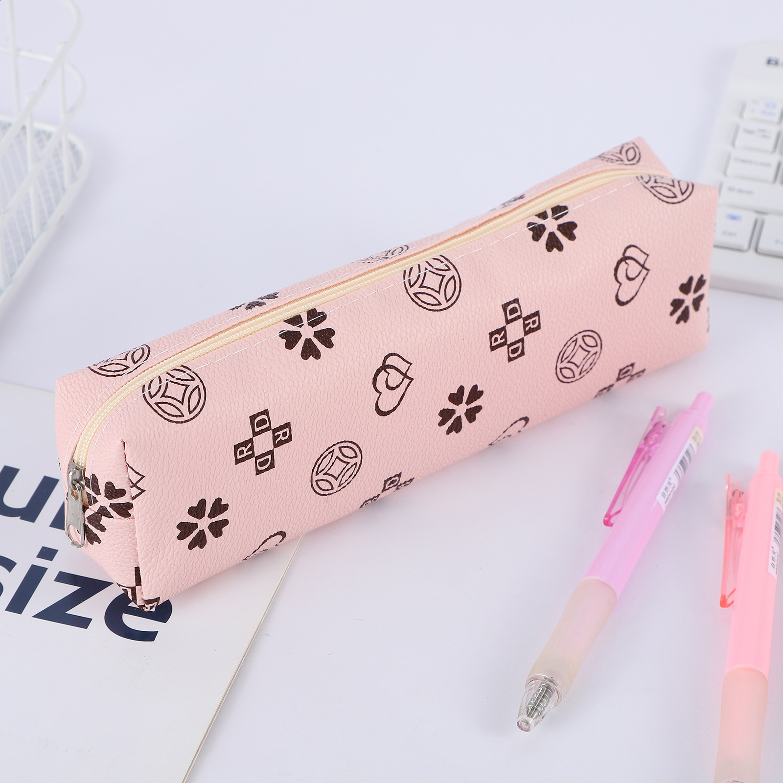 Creative Style Pencil Case Multi-color Pattern Cover Stationery Bag Wear-resistant Large Capacity Stationery Storage Bag 250818