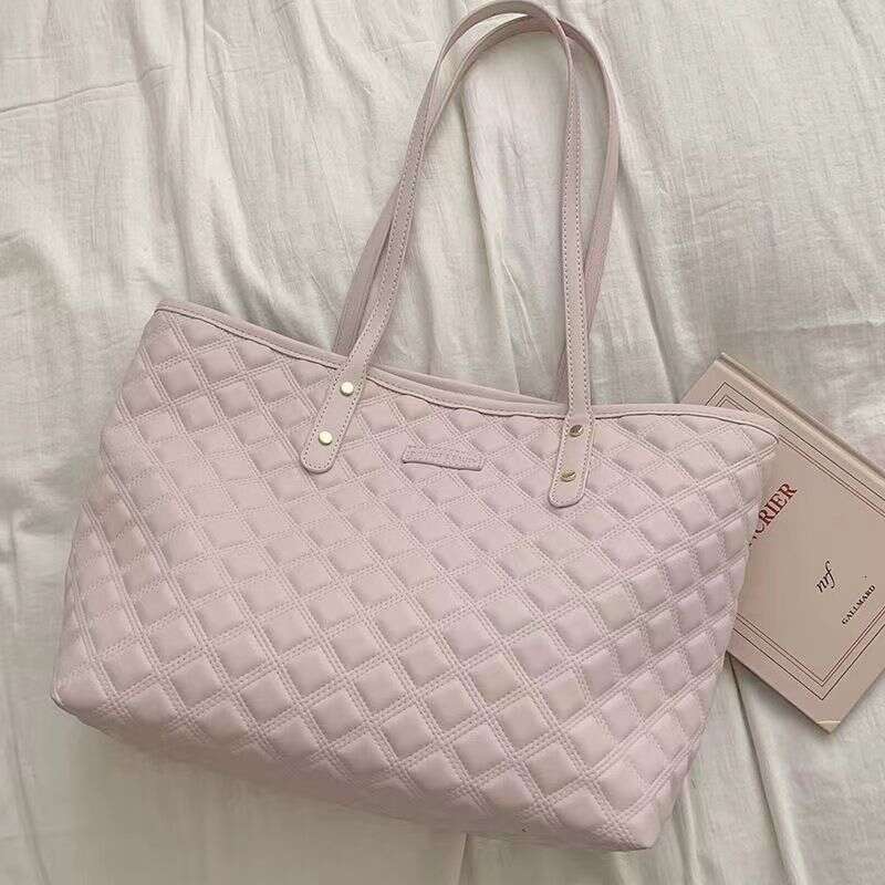 OLOEY Pink dia tote for women 2024 new college student class large capacity commuting versatile hand-held shoulder bag