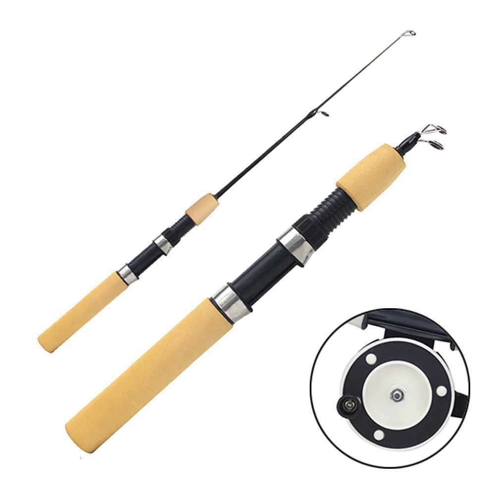 Portable Ice Fishing Rod with Fishing Reel Outdoor Angling Winter Fishing Pole Y2508