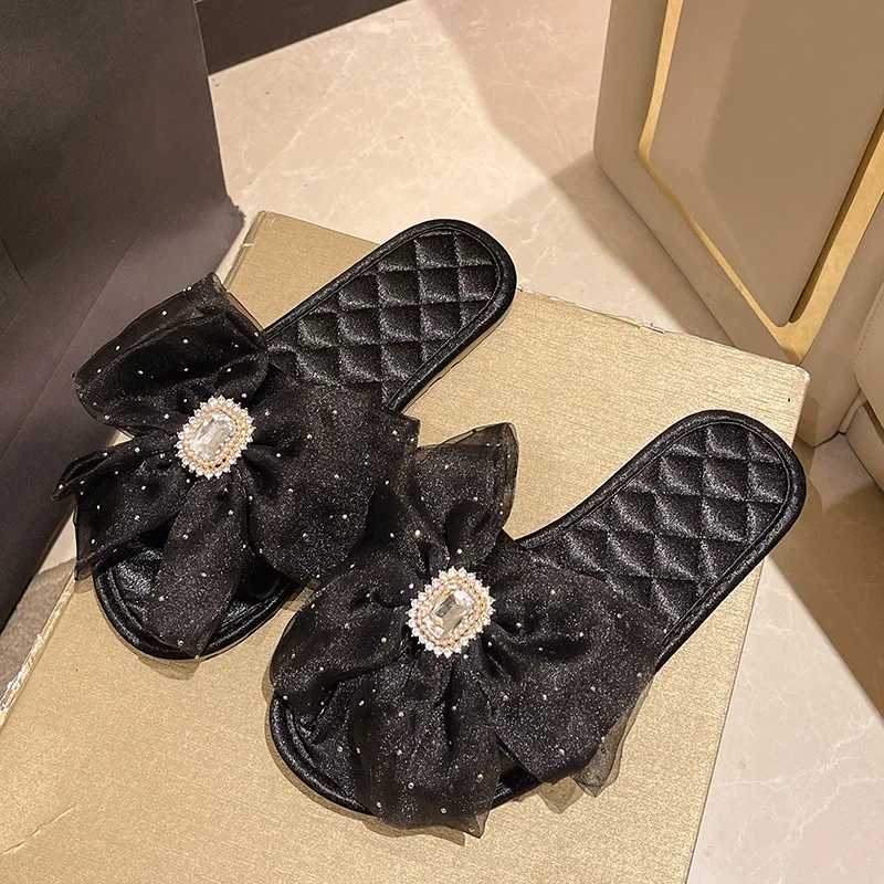 Fion French Wen Shoes Summer New Round Flat Shoes Soft Sole Temperament Wens Slippers Cfor Anti Slip Wen Sandals Y250818