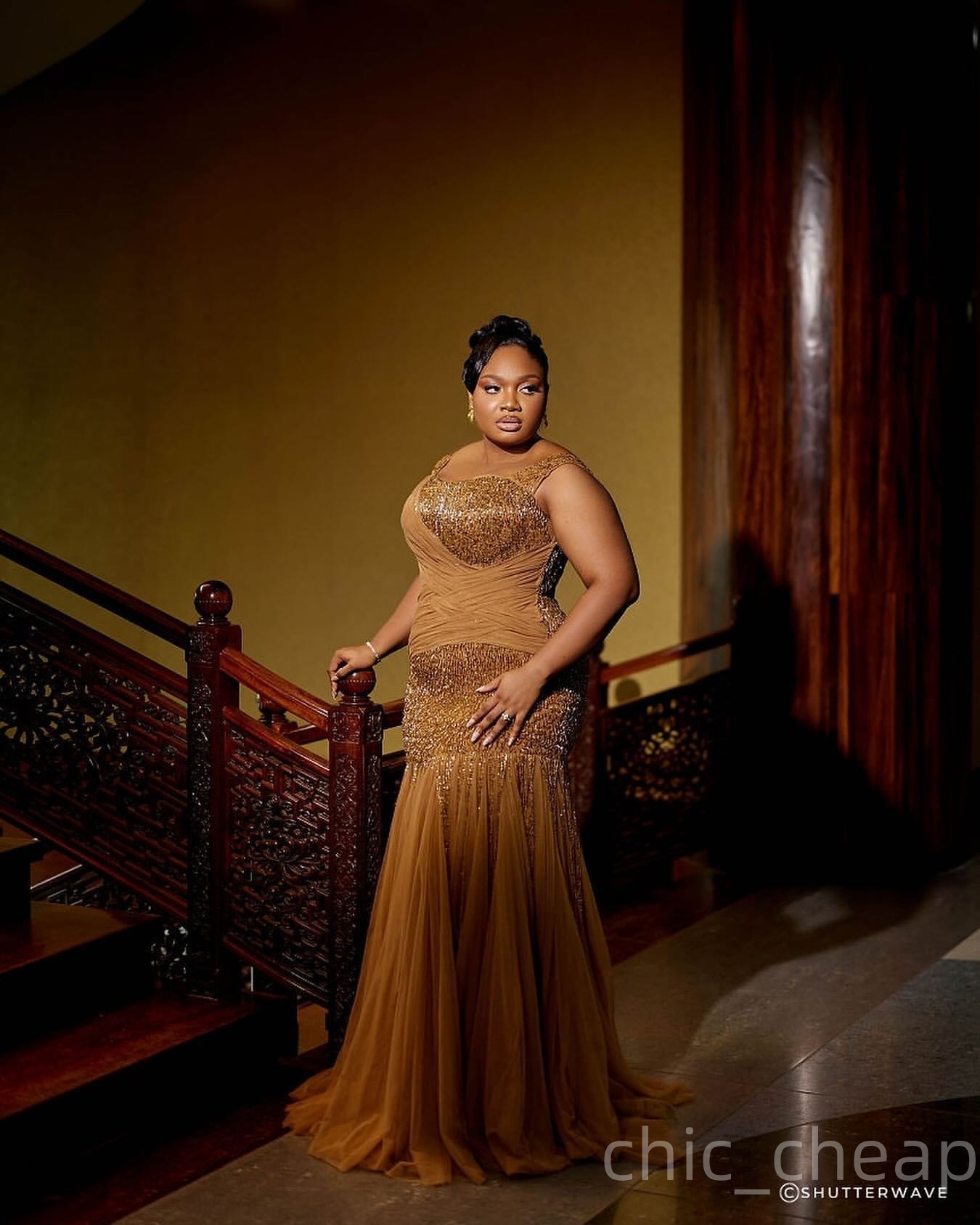 Brown Mermaid Prom Dresses 2025 Crystals Beaded Spaghetti Tulle Evening Formal Party Second Birthday Engagement Gowns Plus Size Dress For Special Occa
