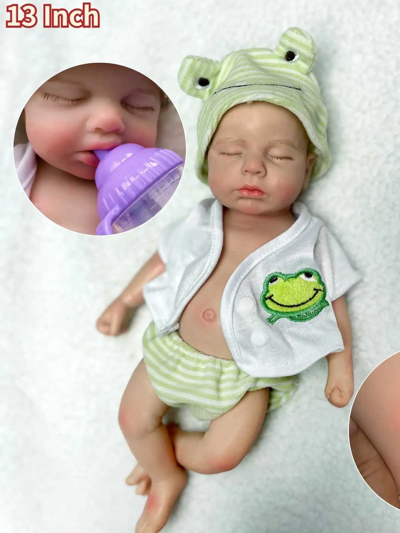 13 Inch Loulou! 3D Painted Able Pascale Solid Silicone Reborn Baby Doll - Newborn Doll Available as Girl or Boy W250818