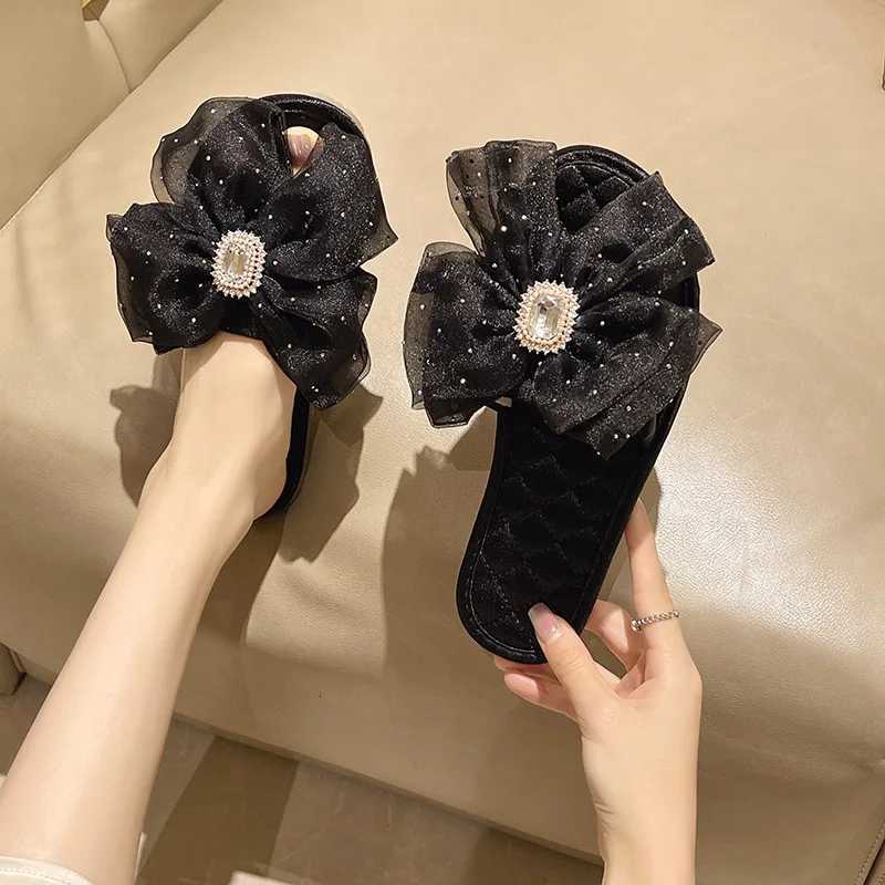 Fion French Wen Shoes Summer New Round Flat Shoes Soft Sole Temperament Wens Slippers Cfor Anti Slip Wen Sandals Y250818