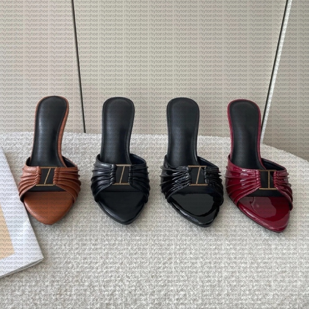 Designer Heels High Women Luxury Stylish OPYUM Dress Shoes Patent Leather Suede Womens Lady Sandals Open Pointed Toe Party Wedding Office Black Pumps size 35-42