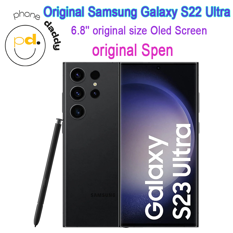 Original Samsung Galaxy S23 Ultra G918U1 5G Cell Phone 12GB RAM 256GB/512GB ROM Snapdragon OctaCore Quad Unlocked MobilePhone with original Spen