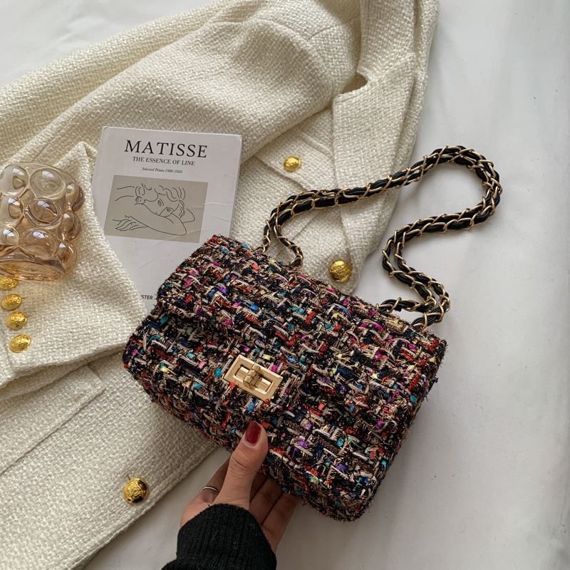Free shipping designer Chanel Style Woolen Bag Women Bag New Trend 2025 Popular Korean Fashion Versatile Chain Shoulder Bag Crossbody Bag