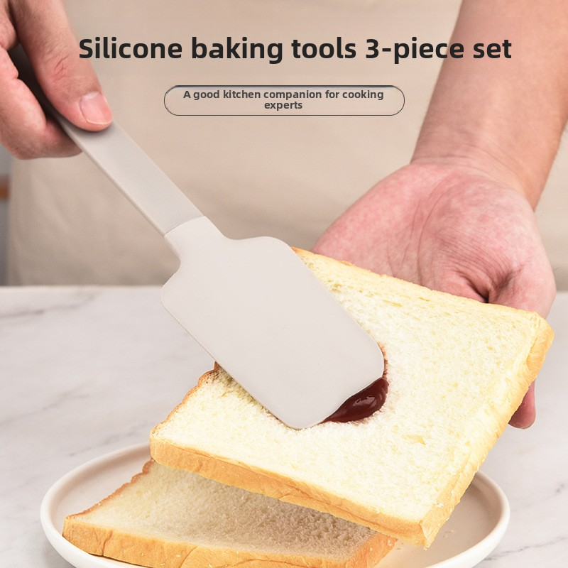 Durable High Heat Resistant Silicon Scraping Utensils Kit for Home Cooking & Baking three-piece set