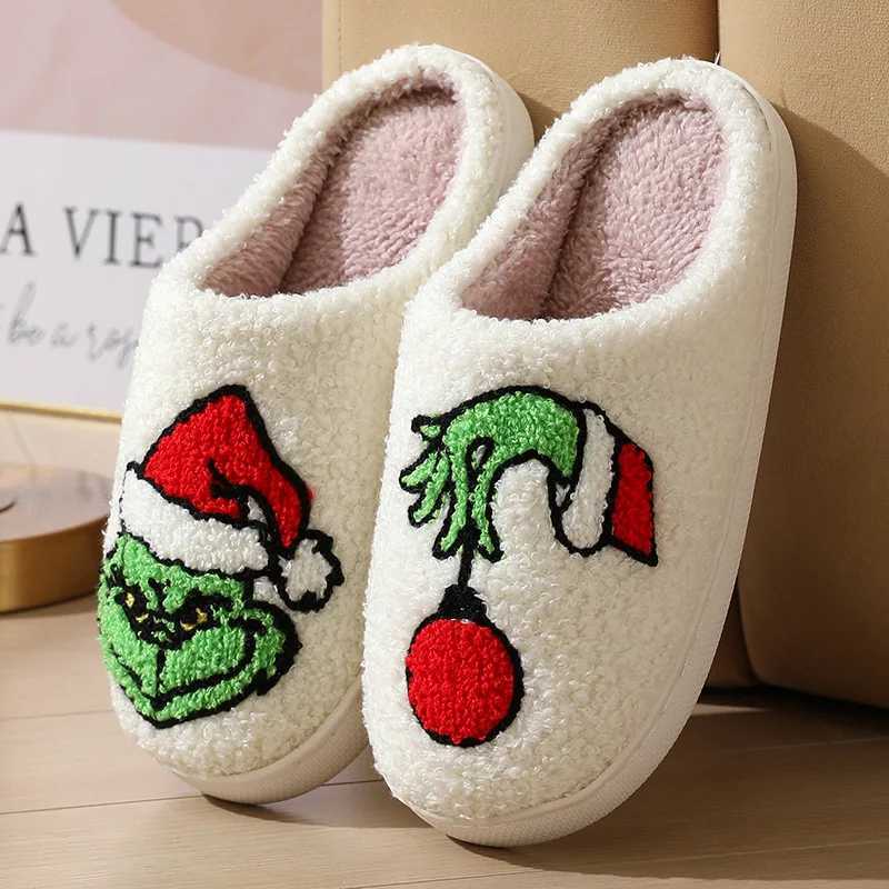 Winter Fluffy Slippers Wen He Halloween Cartoon Designer Shoes Ladies Funny Casual Fuzzy Fur Slides Plush Indoor Footwear Y250818