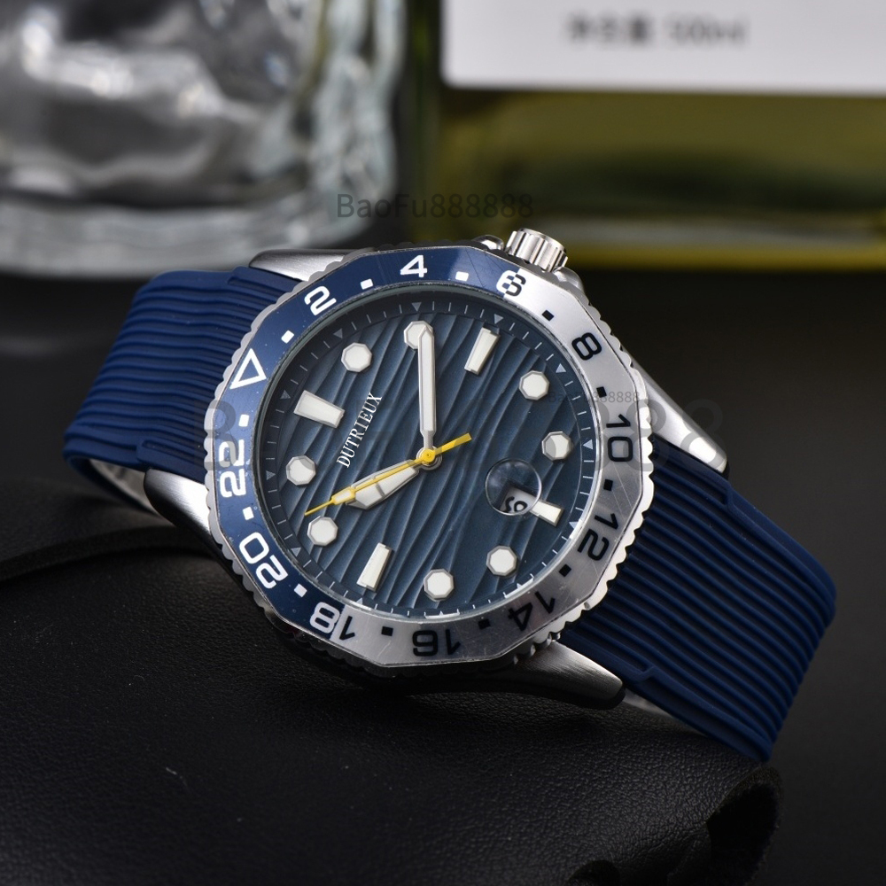 Fashion Newly Quartz Wristwatch Luxury Watches for Men Automatic Date Rubber Strap Daily Business Designer Hot Watch Fashion Male Clocks for Gift Wholesale