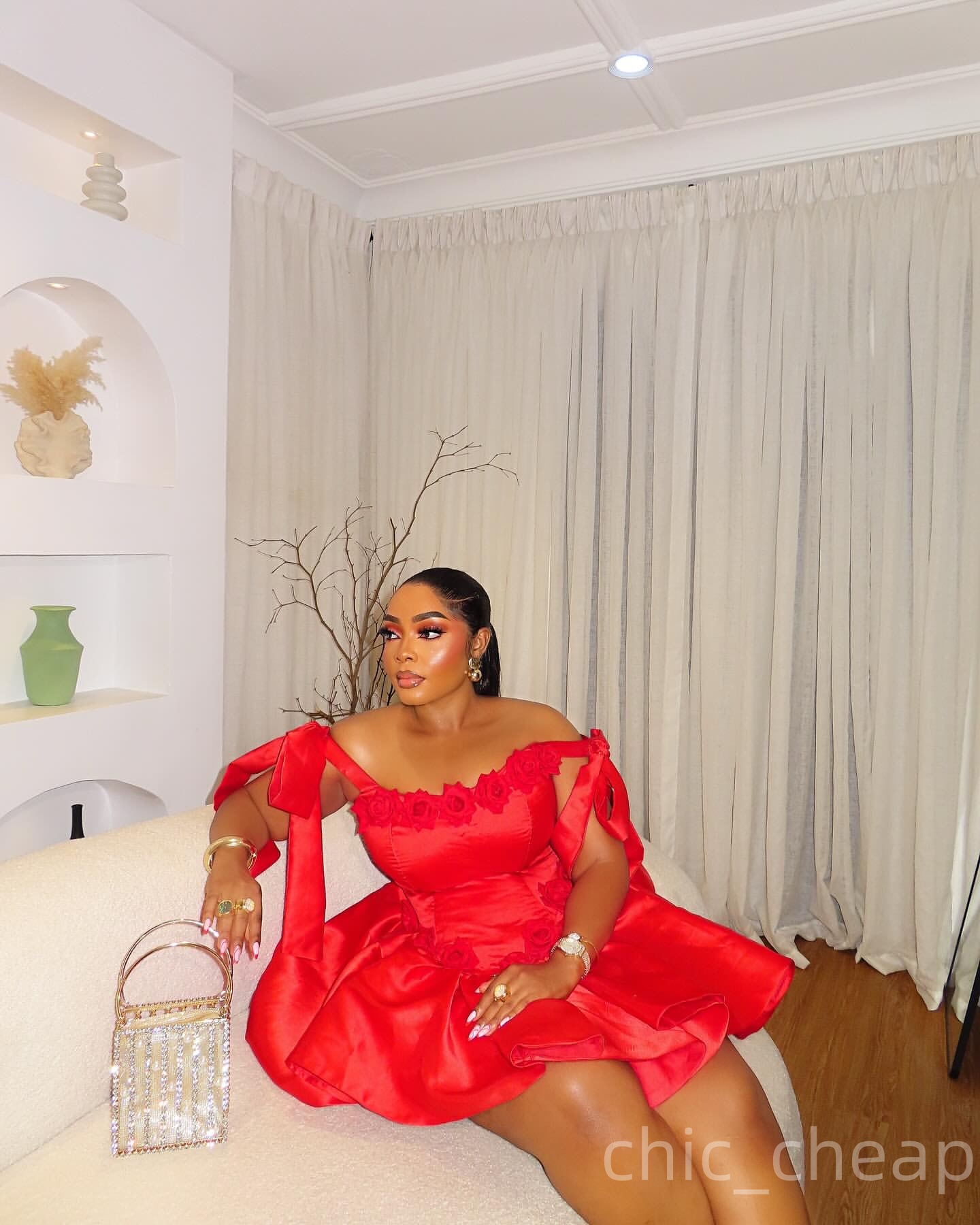 Chic A-line Red Homecoming Dress Flowers Satin Strapless Short Mini Graduation Cocktail Birthday Dresses For Special Occasions Sweetheart Gowns