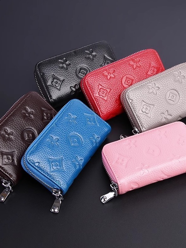2025 Zipper Large Capacity Key Bag Men Genuine Leather Multifunctional Practical Car Key Bag Cowhide Key Pouch 250818