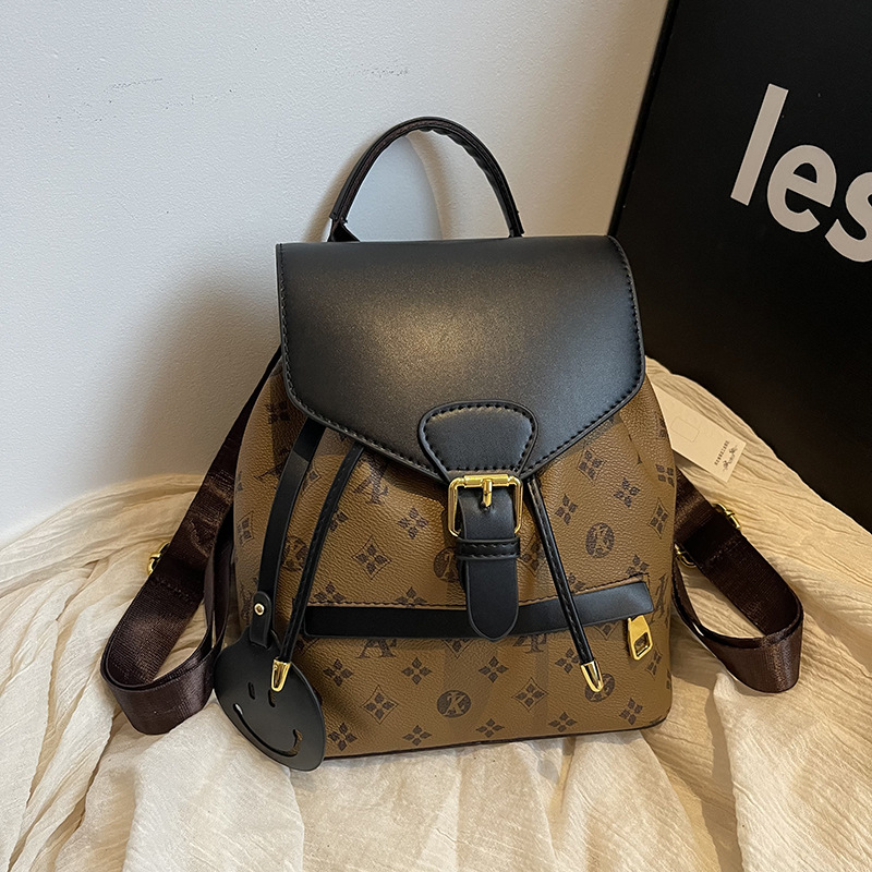 Designer bag free shipping vintage backpack large capacity versatile new fashionable printed womens backpack