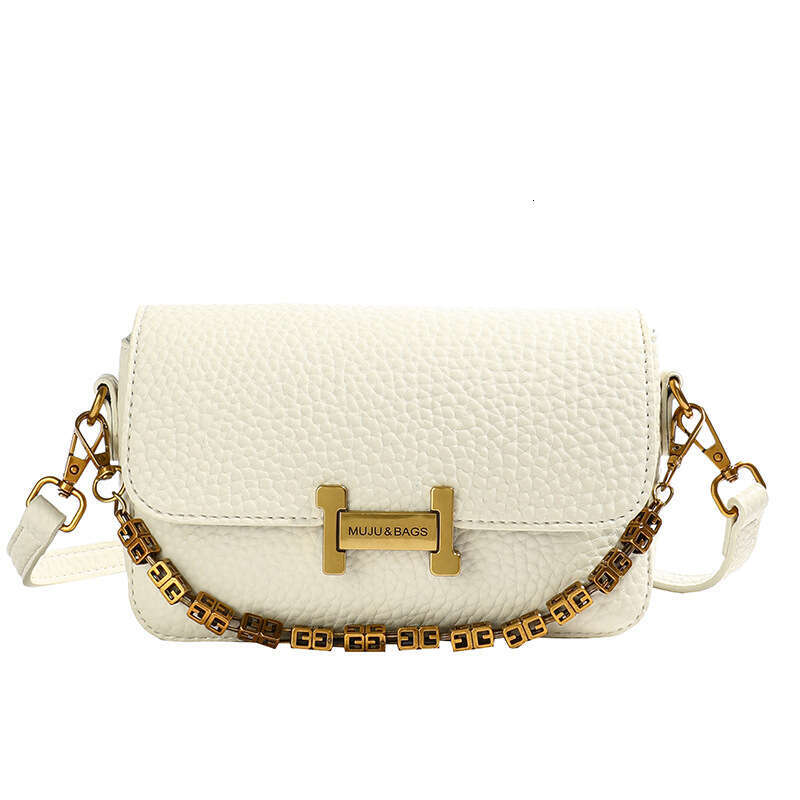 2025 New Women's Chain Large Capacity Designer Bags High-end Lychee Pattern Simple Crossbody Small Square Bag Personality