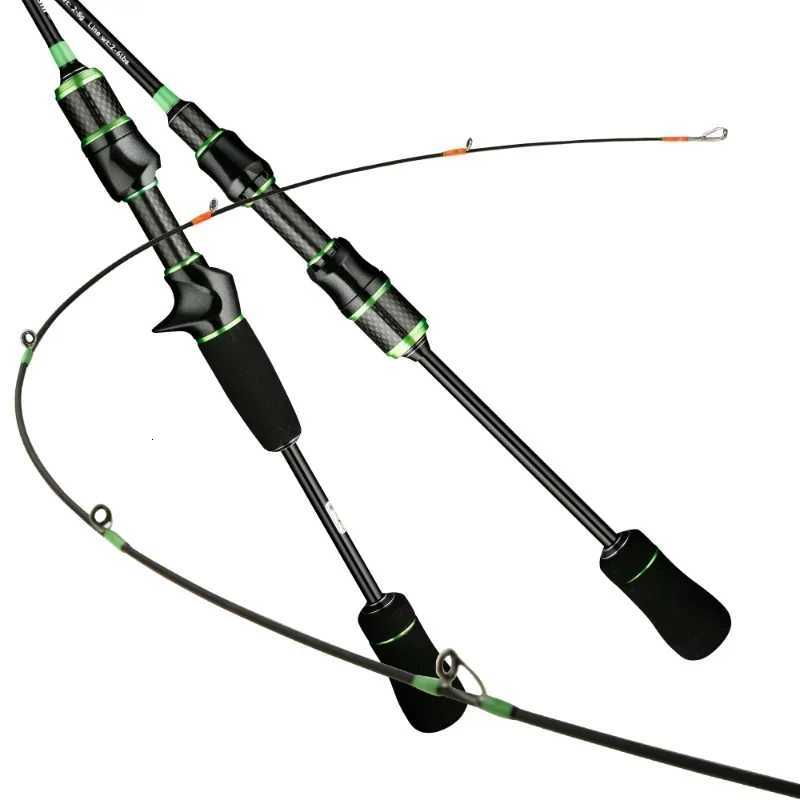 1.8m Ultra Light Fishing Rod Carbon Fiber Casting/Spinning Fishing Pole UL Solid Tip Bait WT 2-8g Line WT 2-6LB Lure Fishing Rods Y250818