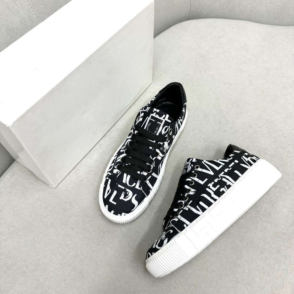 VER Seashell Baroque Greca Sneakers Luxury Brand Casual Letters Logos Shoes Fashion Outdoor Thick Sole High-Quality Rubber Leather Fabric Runner Trainer Shoes 3B9