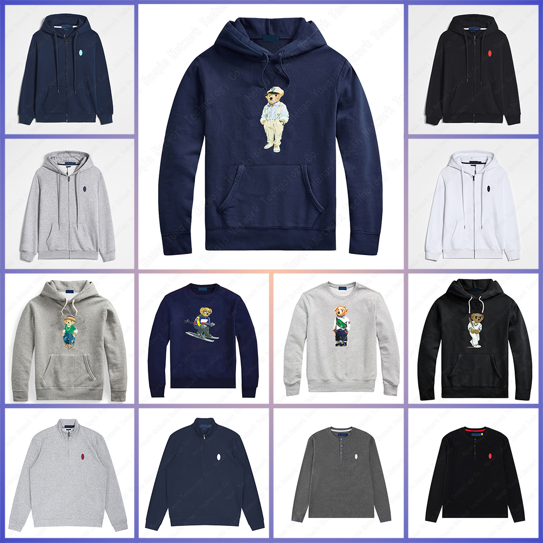 Ralphliet Polo Hoodie Designer hoodie men Polo hoodies fashion graphic hoodie Wholesale Street Embroidery print hoodies Loose tracksuits size s-2xl