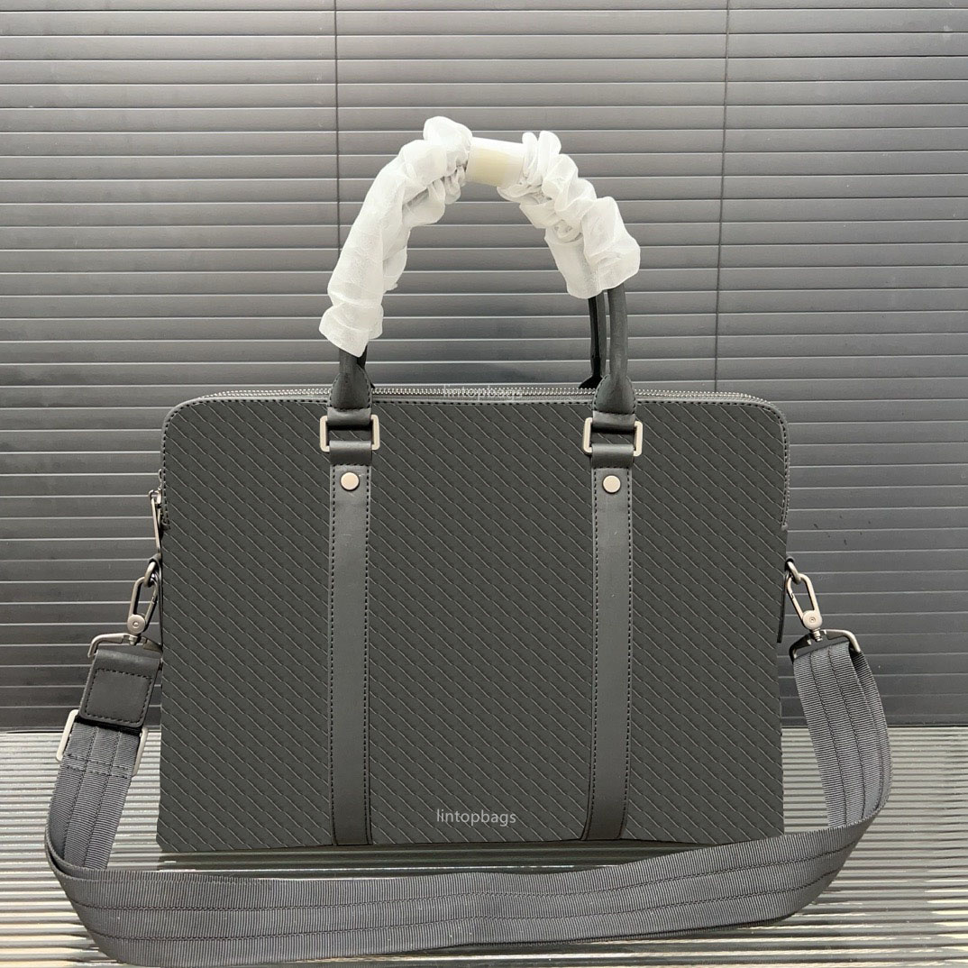 Luxury designer men's business bag black leather briefcase woven messenger bag shoulder bag crossbody bag classic tote bag laptop tablet bag work bag document case