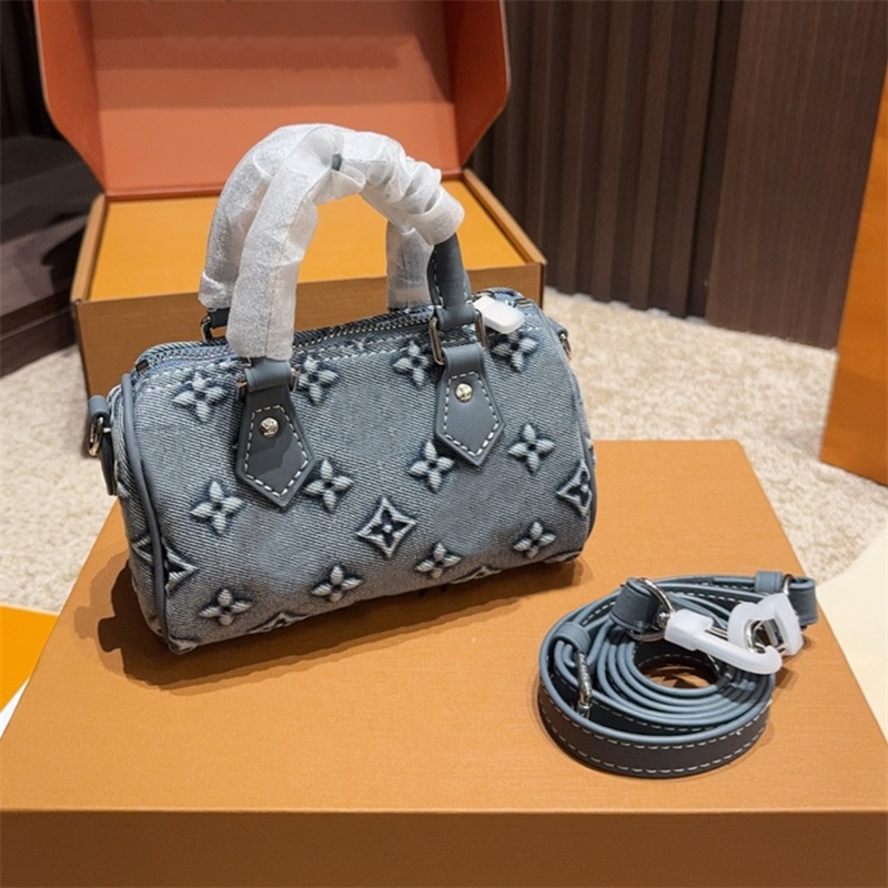 Women Crossbody Denim Bag Pillow Bags Mini Handbag Cross Body Shoulder Bag Floral Woman Purse Totes10A