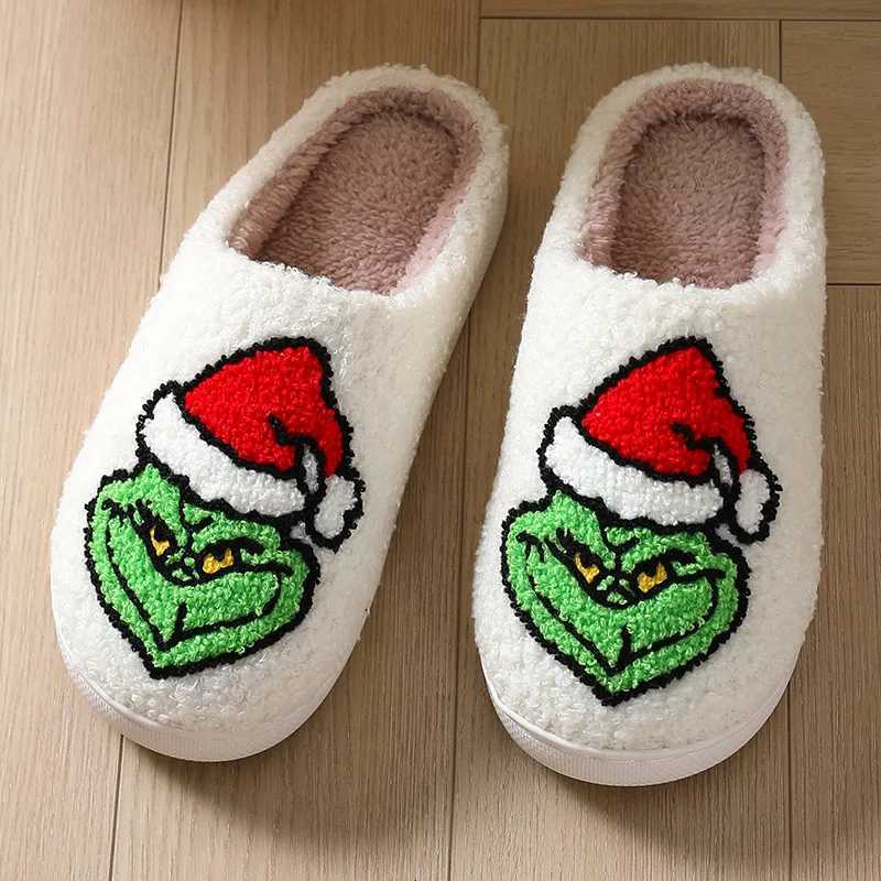 Winter Fluffy Slippers Wen He Halloween Cartoon Designer Shoes Ladies Funny Casual Fuzzy Fur Slides Plush Indoor Footwear Y250818