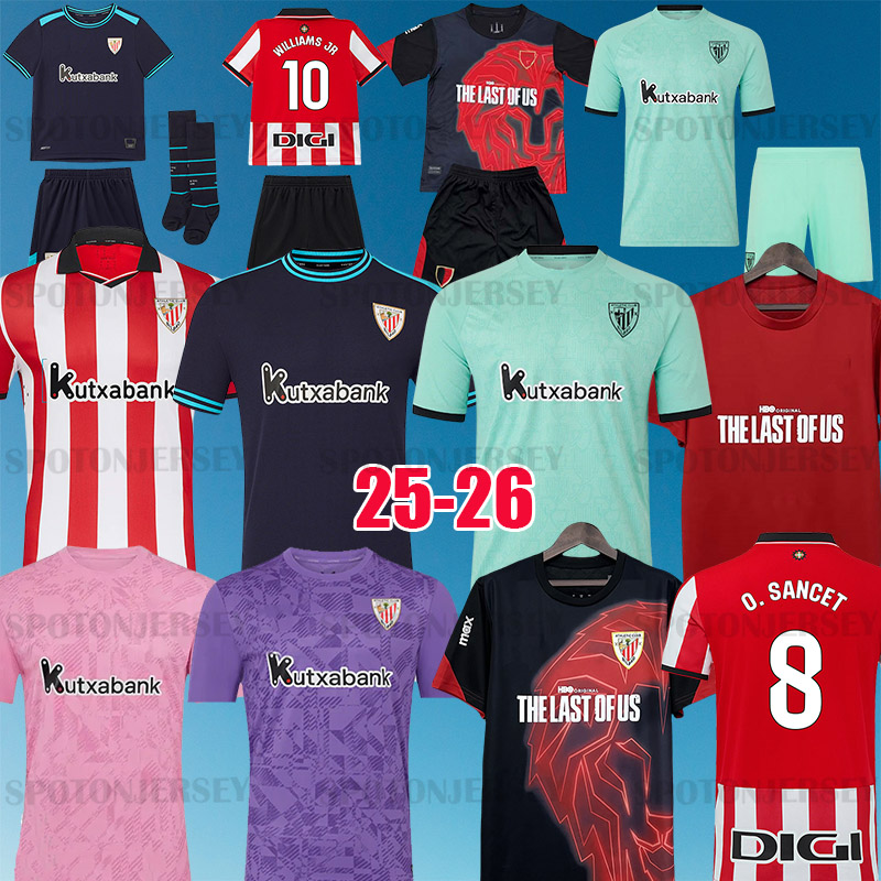 25 26 camiseta de Bilbao Soccer Jerseys GURUZETA BERENGUER MUNIAIN Athletic WILLIAMS JR Football shirt GARCIA VILLALIBRE Athletic Bilbao 25 26 Sancet UNAI