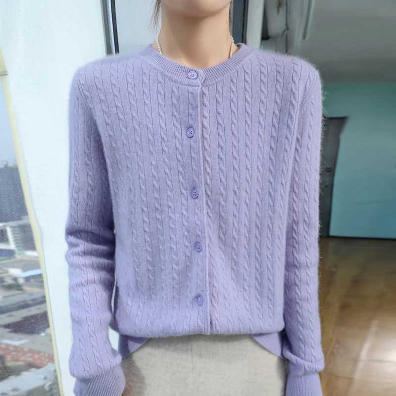 2024 Womens Knitted Sweater Cashmere Sweater Autumn and Winter Sweater Cardigan O-neck Cardigan Spring and Autumn Jacket XJ250819