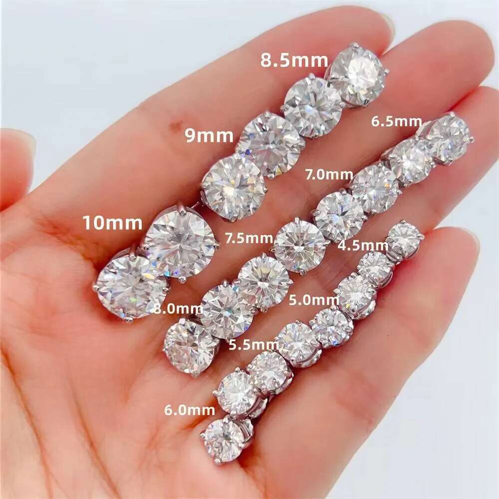 Hot Selling Top Quality Stud Earring Pass Dia Tester Screw Back Hip Hop 10k 14k Solid Gold Earrings Moissanite Jewelry