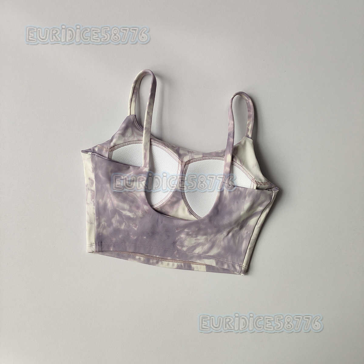 High-quality Sports Bra for Women Tie-dye Thin Straps Beautiful Back Fitness Camisole Yoga Bra Vest for Summer H250819