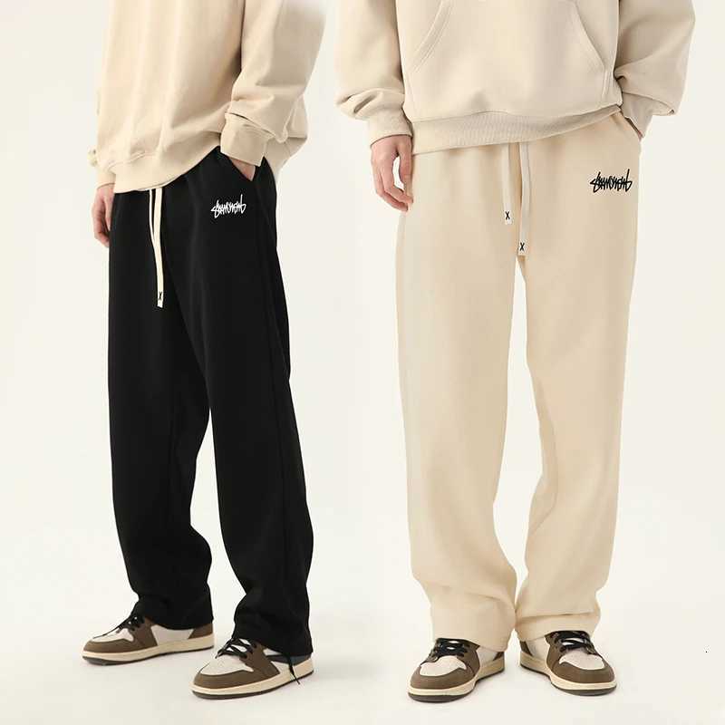 Mens Graphic Drawstring Waist Sweatpants Regular Fit Casual Pocket Straight Leg Pants for Daily Wear Mens Bottoms for Season W250819