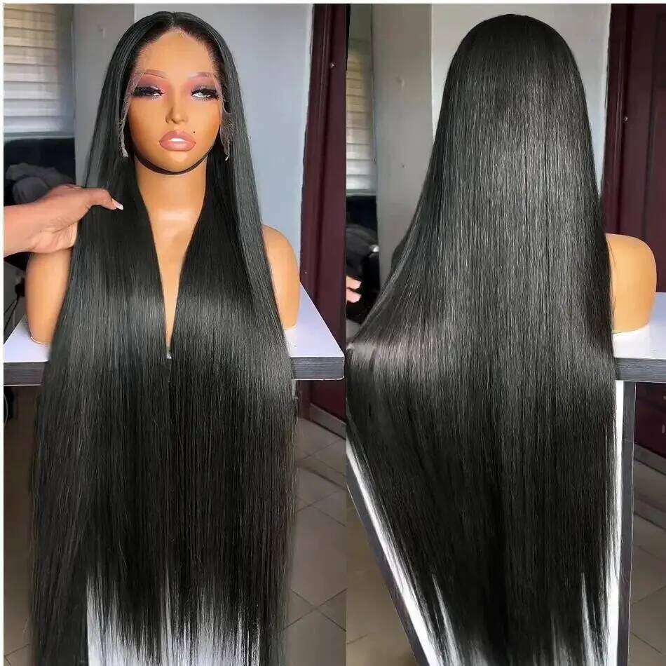 HD Transparent 13X4/13X6 Straight Front 5X5 Closure Wig Brazilian 360 Human Hair Lace Frontal Wigs For Black Women