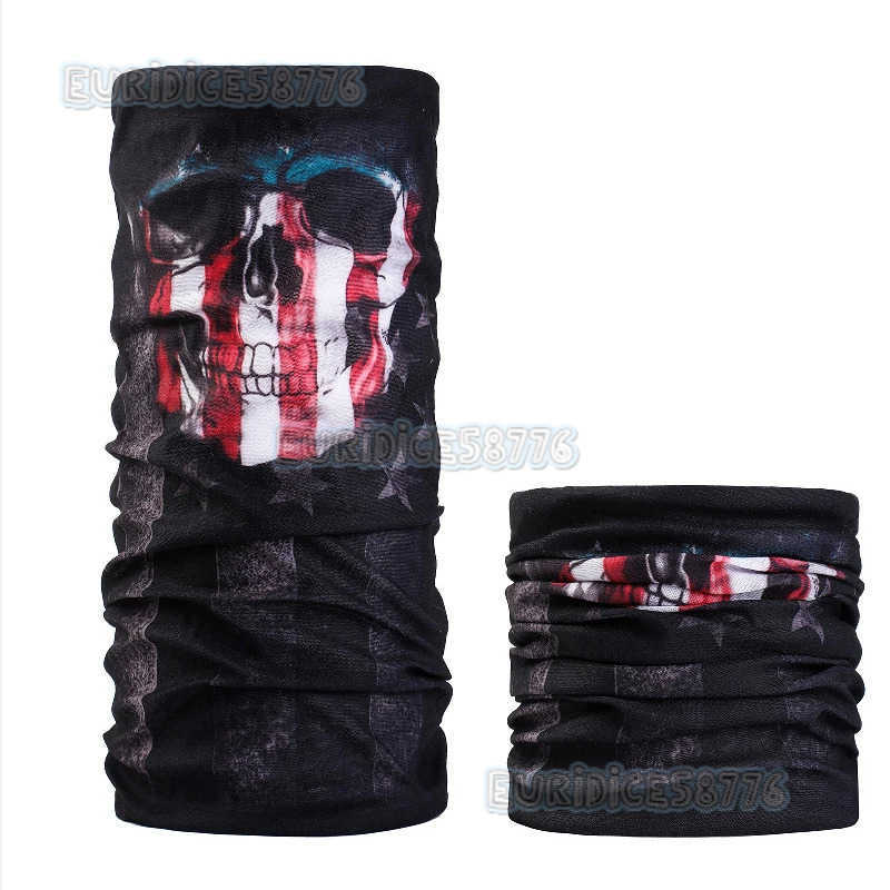 Bicycle Helmet Hood Bandana Breathable Windproof Skull Men Balaclava Ski Mask Cycling Caps Snowboard Face Cover Camping Scarf H250819