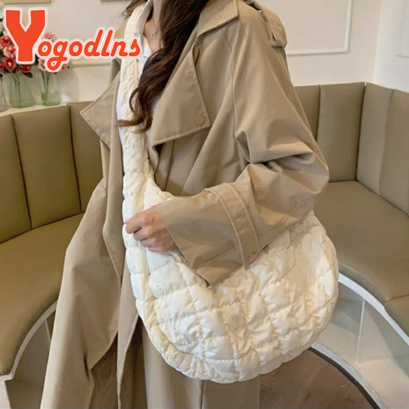 Quilted Padded Crossbody Bag for Women Pleated Bubbles Cloud Shoulder Bags Large Tote Bucket Bag Ruched Handbags250813