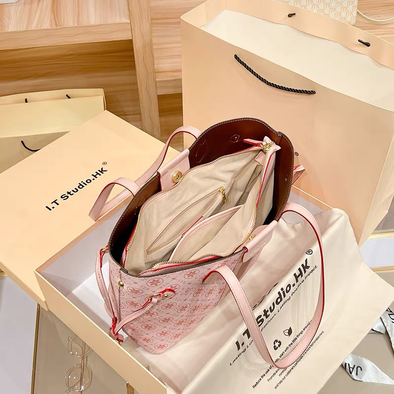 LORDLY KNACK designer bag light luxury genuine leather casual tote bag simple versatile high-quality vintage fashion handbag for woman