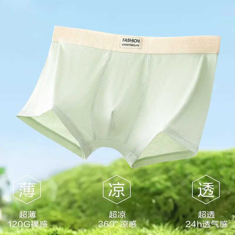 1 Piece Boxer Shorts Mens Breathable Underwear Man Letters Printing Belt Underpants Thin Panties Youth Elastic Boxer Briefs XL-4XL W250819
