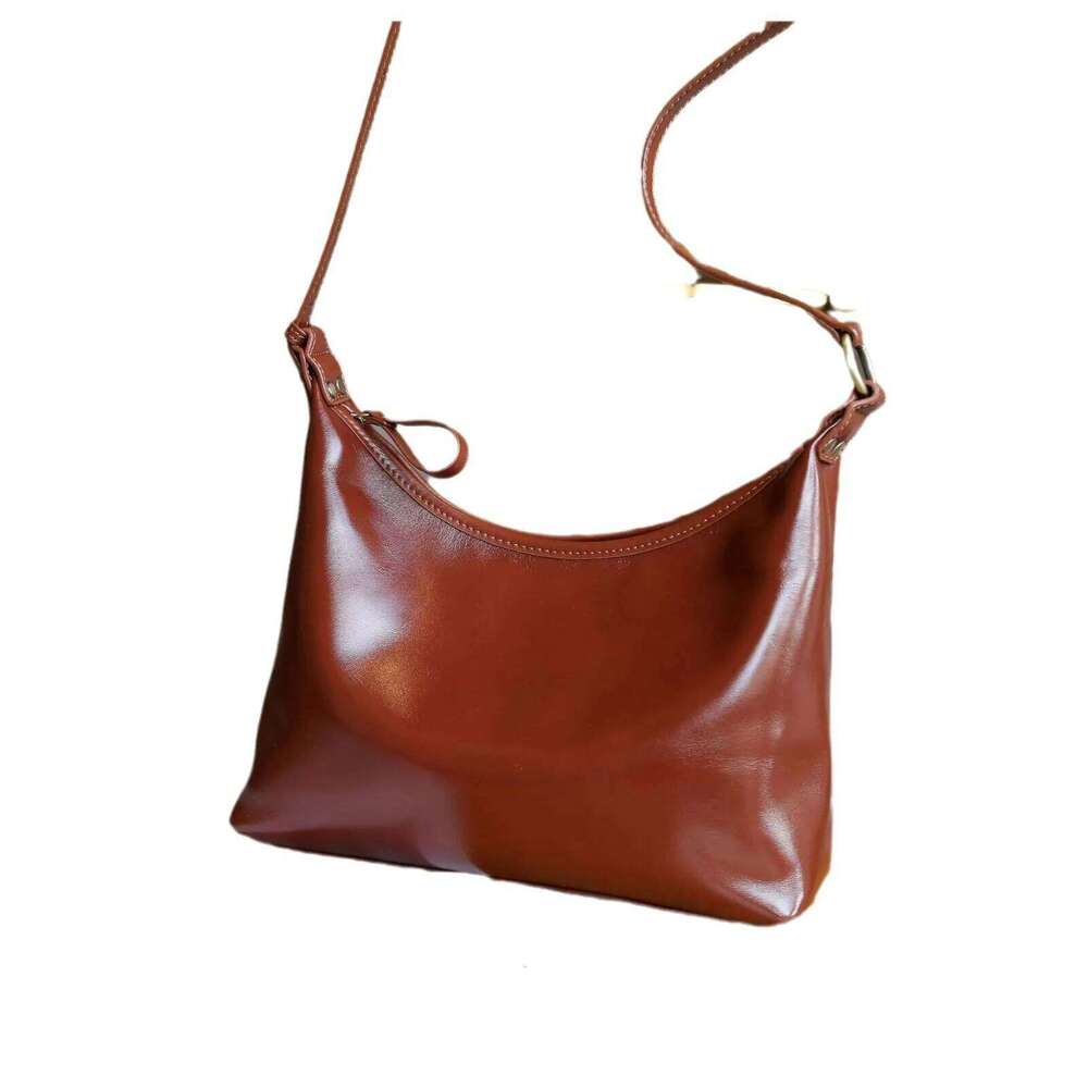 Layer Cowhide Single Shoulder Crossbody Simple Women S Zipper Dumpling Shell Designer Bag
