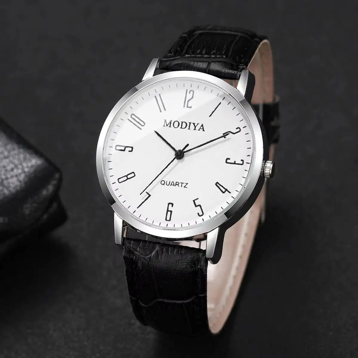 3PCS/Set Fashio Arabic Dial Men Business Watches Casual Leather Strap Quartz Wristwatches Reloj HombreWithout Box 250819