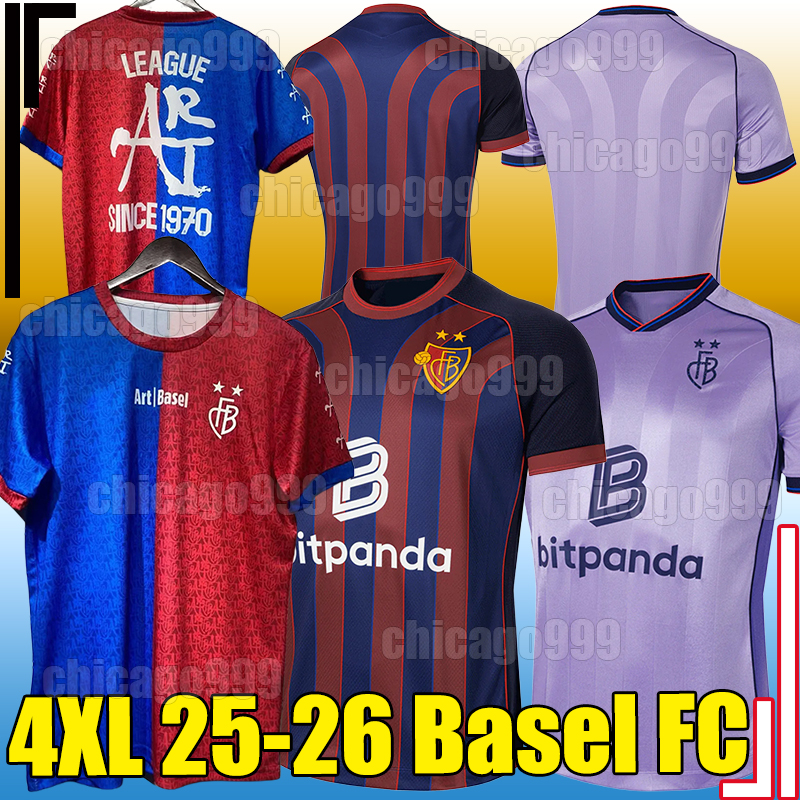 4XL 25-26 Basel FC soccer jerseys OTELE SHAQIRI KEVIN CARLOS AJETI METINHO TRAORE BROSCHINSKI GAUTO SOTICEK ZE JUNIOR LEROY KADE Men kids kit sets socks Football