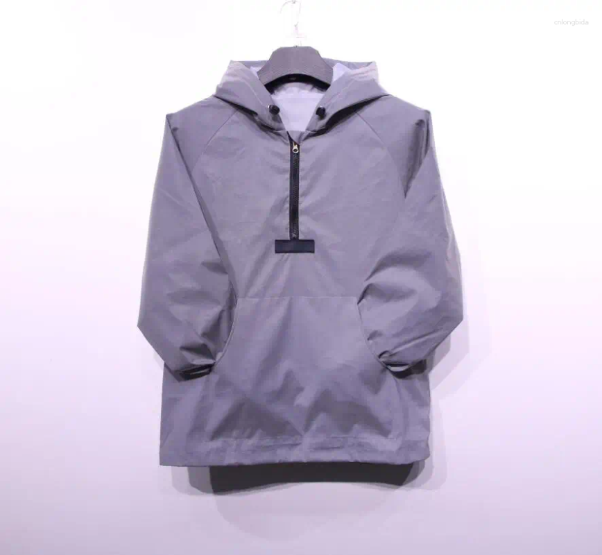 Men's Jackets Outdoor Casual Sport Reflective Hooded Pullover Jacket Men Women Techwear Style Hip Hop Punk Outerwear