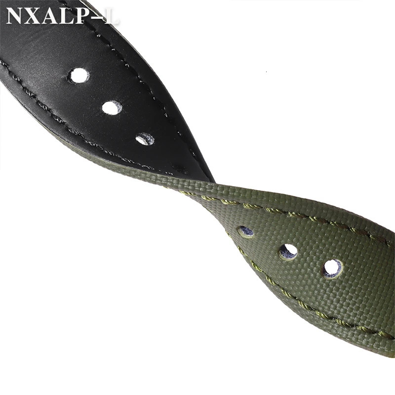 Quality Sailcloth Leather Watch Strap 20mm 22mm for Belt Waterproof Fabric Watchband Qucik Release Wristband Accessories 250818