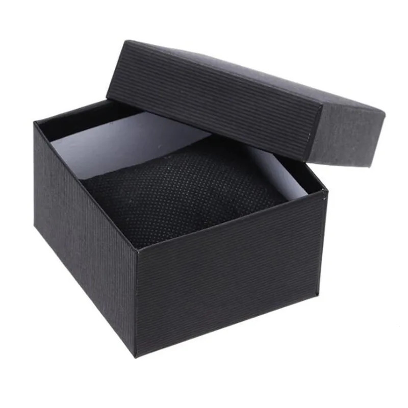 1pc Black Single Watch Gift Box with Pillow Paper Wristwatch Jewelry Display Case Watch Organizer Portable Travel Watch Holder 250819
