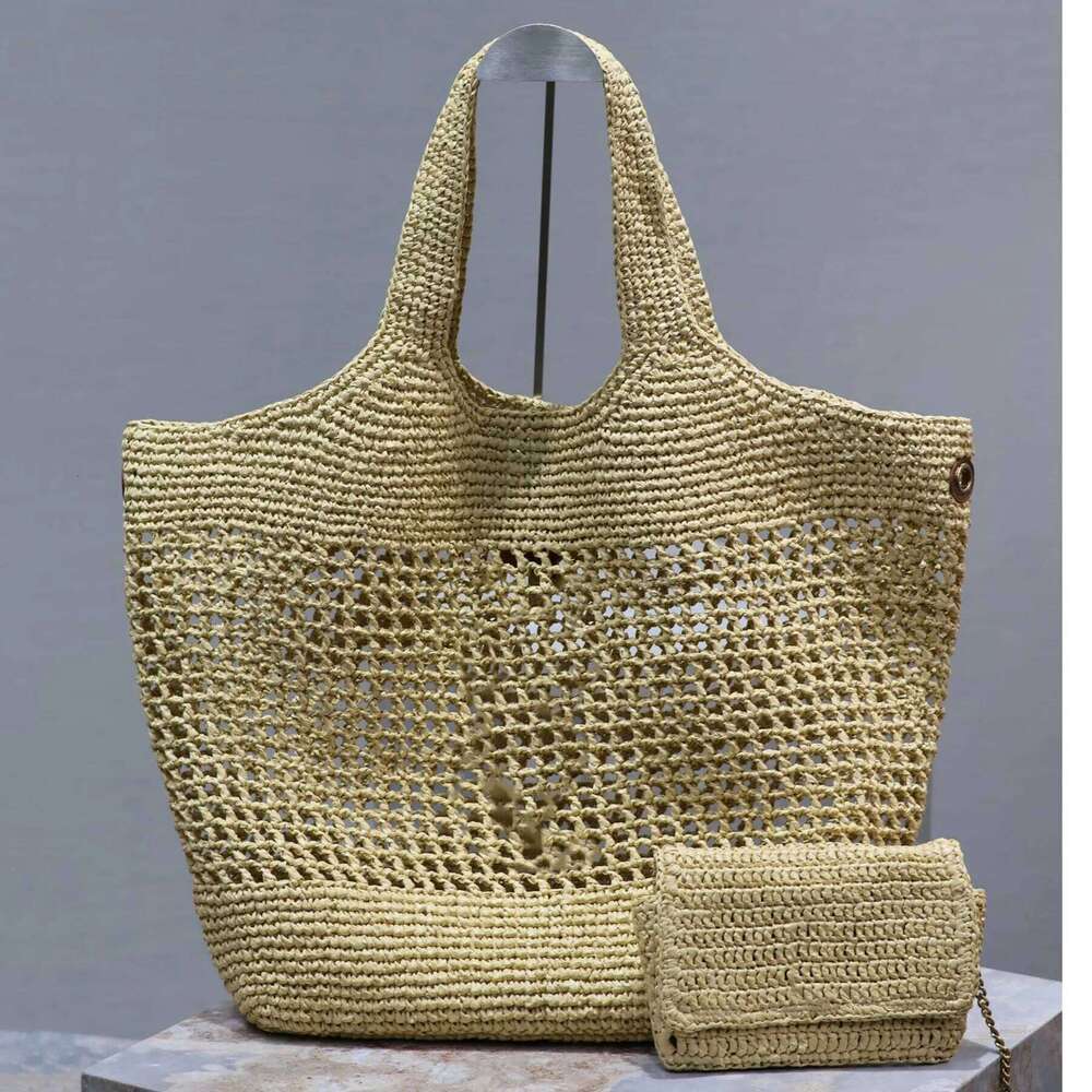 10A Maxi Icare In Shopping Women Tote Designer Raffia Straw Beach Mesh Hollow Woven Vacation Bag Large Capacity Handbag